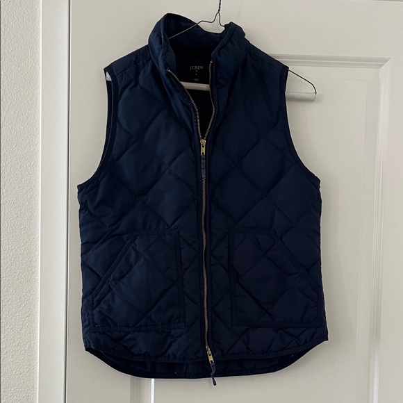 J. Crew Dark Blue Quilted Vest - Picture 1 of 3